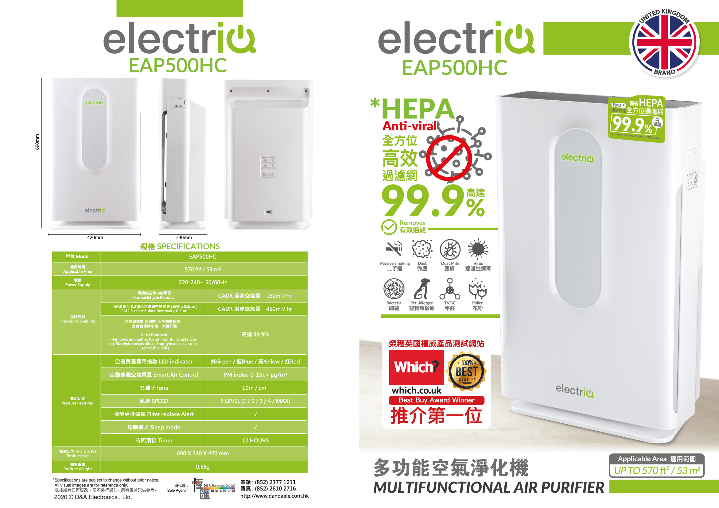 electriq eap500hc best price